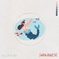 Mopsey Designs Sara Maese Mermaid Needlepoint Canvas