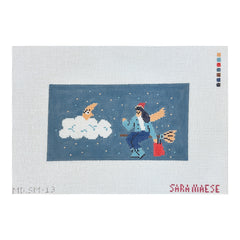 Mopsey Designs Sara Maese Witch Girl Needlepoint Canvas