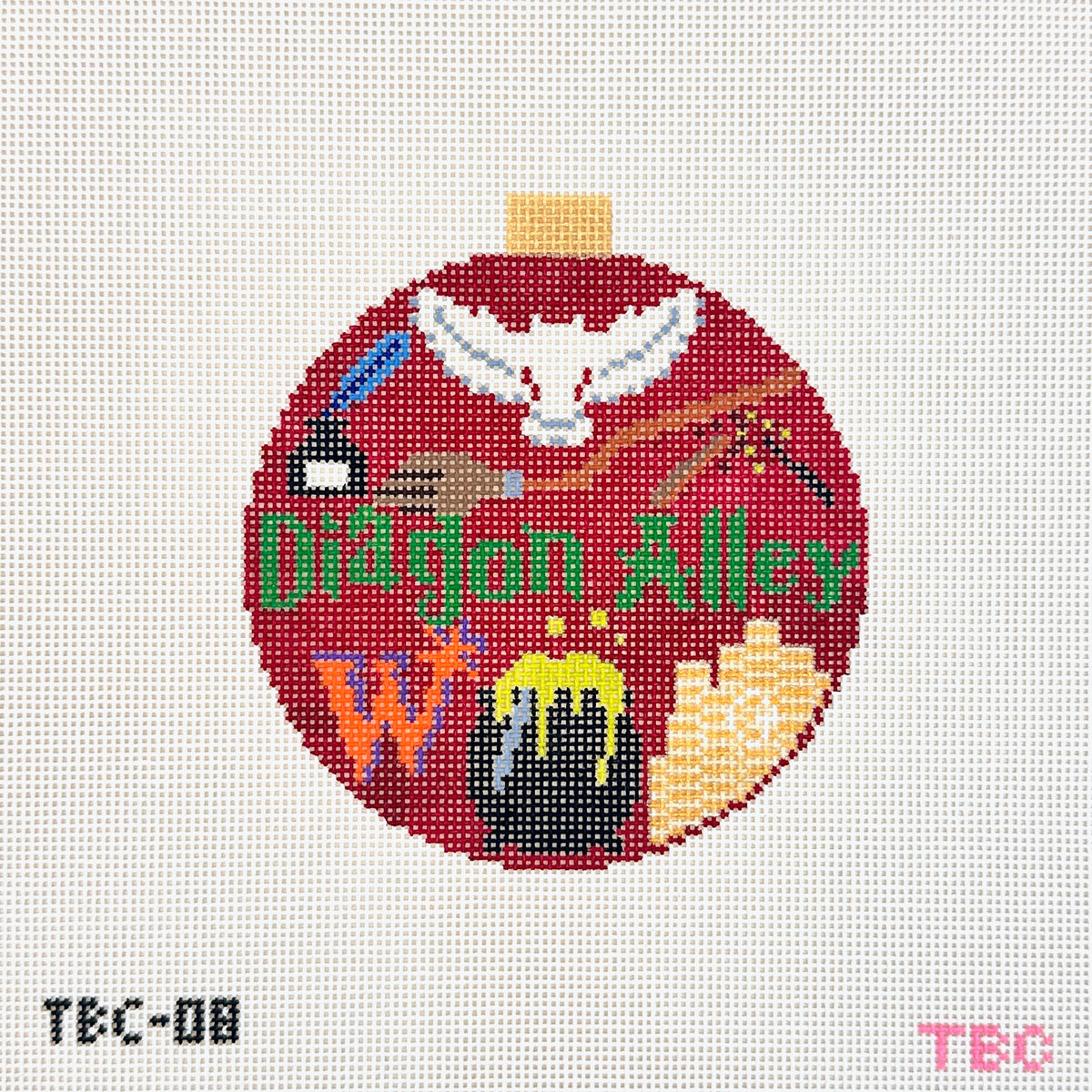 Mopsey Designs The Book Canvas: Diagon Alley Needlepoint Canvas