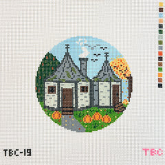 Mopsey Designs The Book Canvas: Hagrid's Hut Needlepoint Canvas
