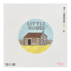 Mopsey Designs The Book Canvas: Log Cabin Round Needlepoint Canvas