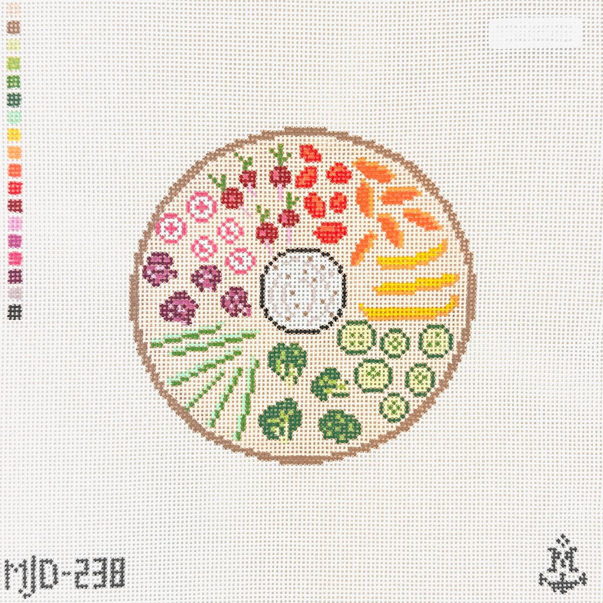 Morgan Julia Designs Crudites Tray Needlepoint Canvas