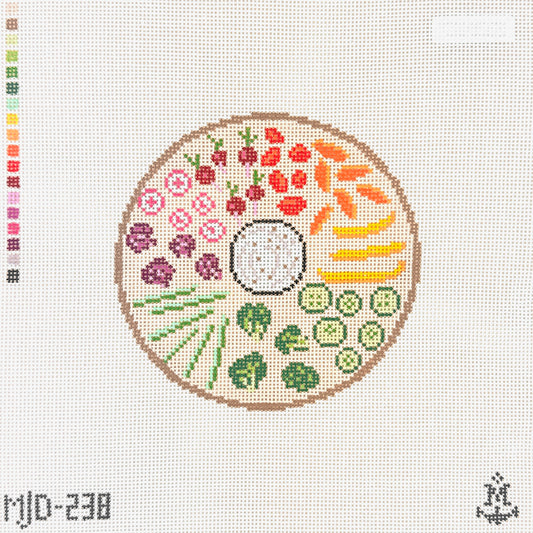 Morgan Julia Designs Crudites Tray Needlepoint Canvas