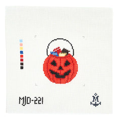 Morgan Julia Designs Halloween Pumpkin Basket Needlepoint Canvas