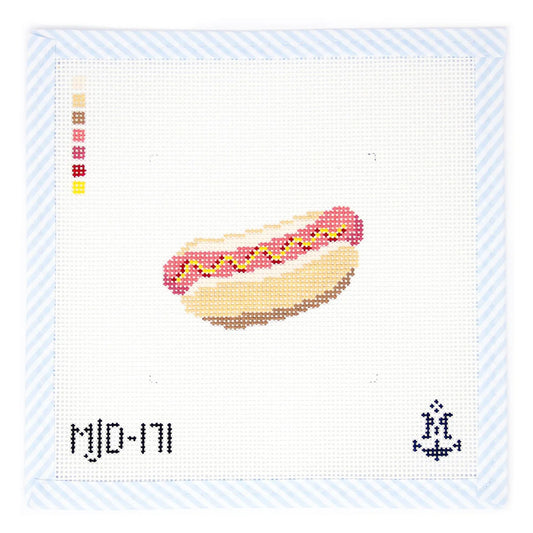 Morgan Julia Designs Hot Dog Needlepoint Canvas