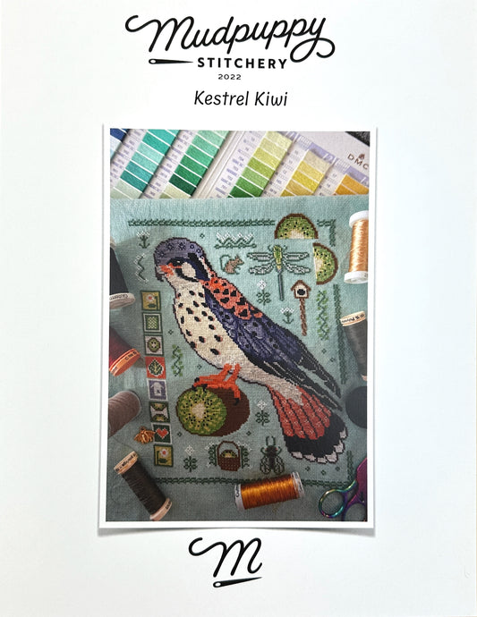 Mudpuppy Stitchery Kestrel Kiwi Cross Stitch Pattern