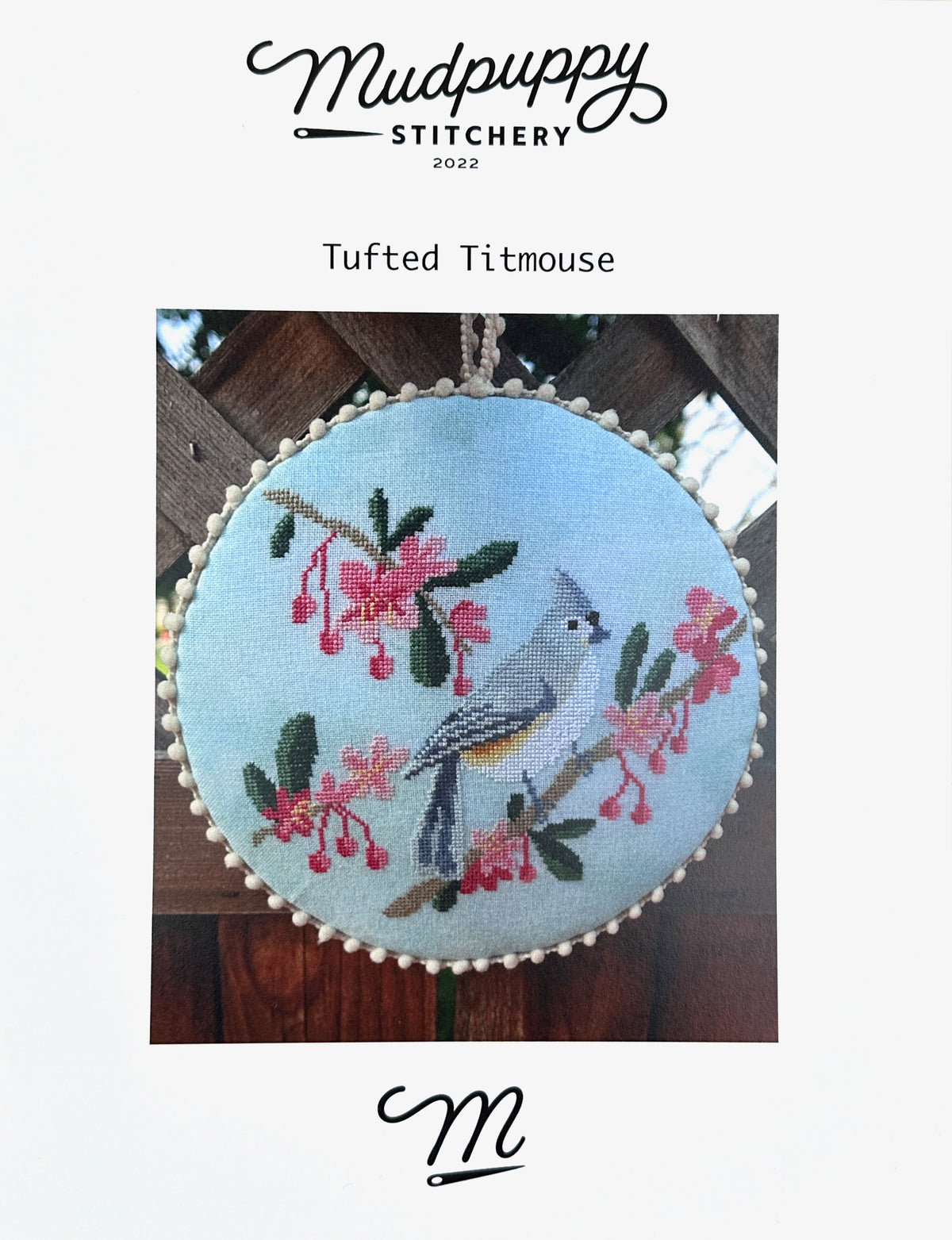 Mudpuppy Stitchery Tufted Titmouse Cross Stitch Pattern