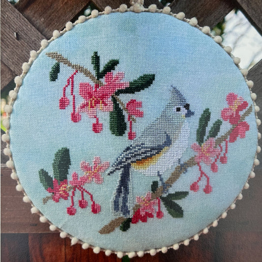 Mudpuppy Stitchery Tufted Titmouse Cross Stitch Pattern