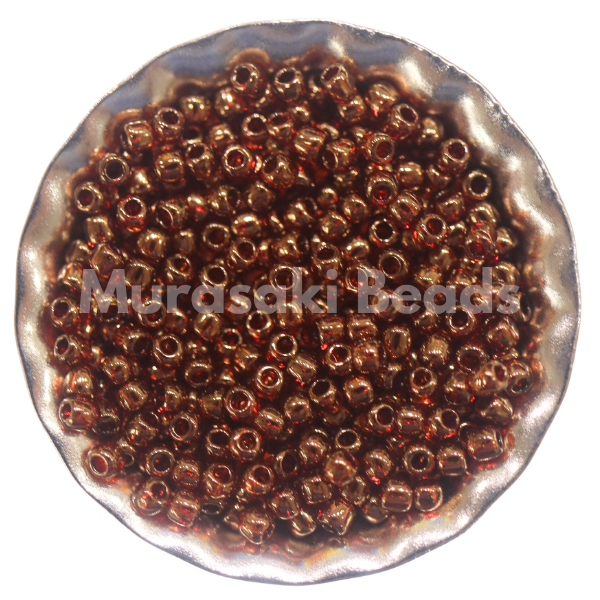 Murasaki Glass Seed Beads Size 15 - 319F Dark Topaz Luster