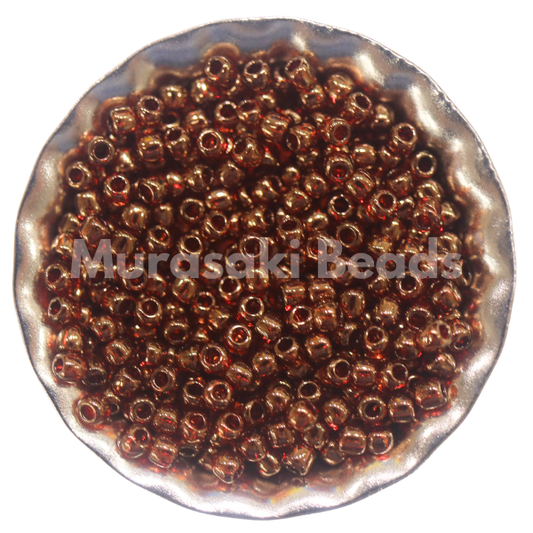 Murasaki Glass Seed Beads Size 15 - 319F Dark Topaz Luster