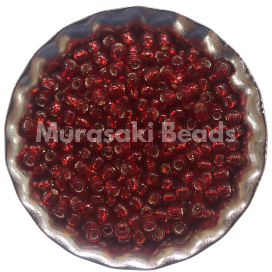 Murasaki Glass Seed Beads Size 11 - 11B Garnet