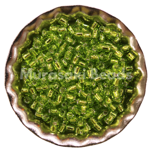 Murasaki Glass Seed Beads Size 11 - 14 Lime Green