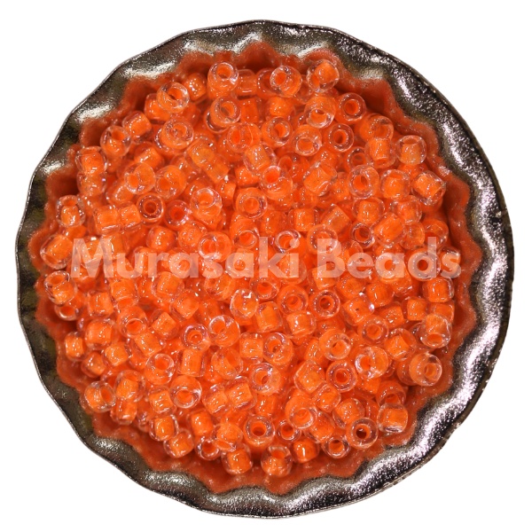 Murasaki Glass Seed Beads Size 11 - 205 Dark Orange Neon