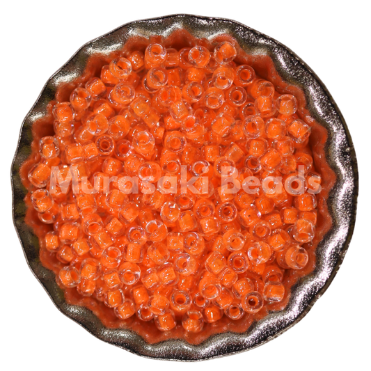 Murasaki Glass Seed Beads Size 11 - 205 Dark Orange Neon