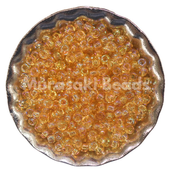 Murasaki Glass Seed Beads Size 11 - 251A Light Topaz Iridescent