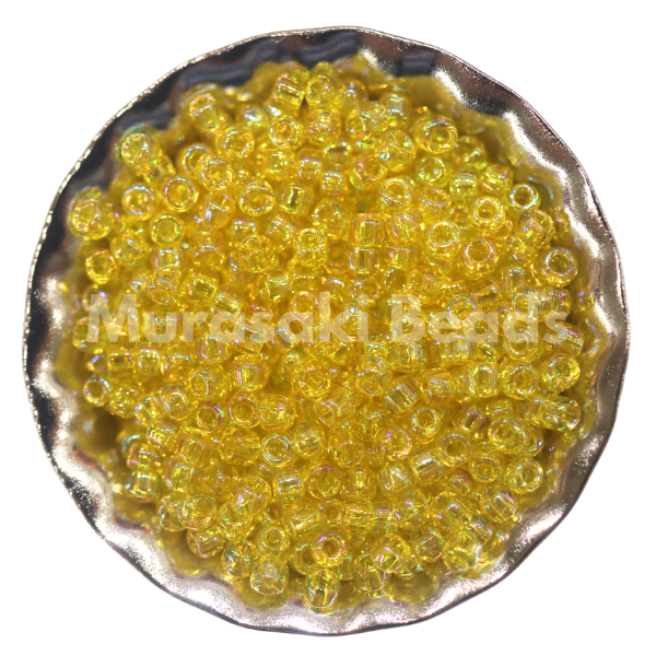 Murasaki Glass Seed Beads Size 11 - 252 Yellow Iridescent