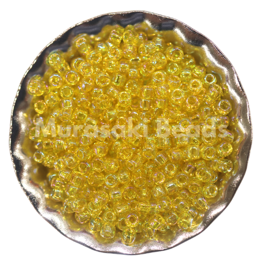 Murasaki Glass Seed Beads Size 11 - 252 Yellow Iridescent