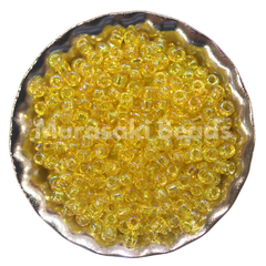Murasaki Glass Seed Beads Size 11 - 252 Yellow Iridescent