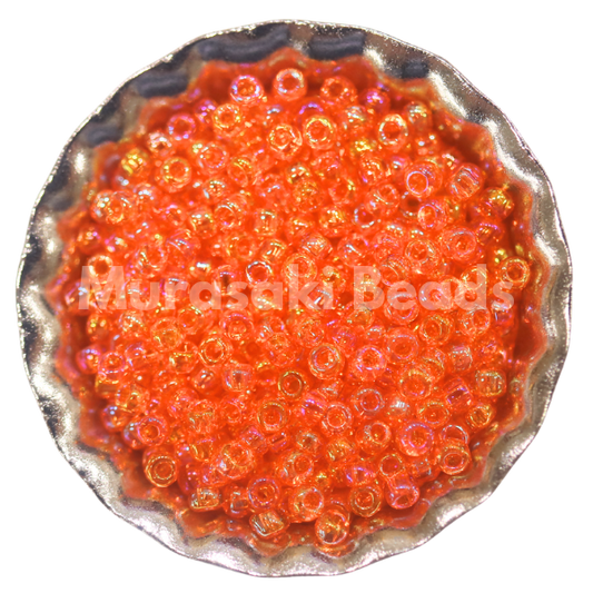 Murasaki Glass Seed Beads Size 11 - 253 Orange Iridescent