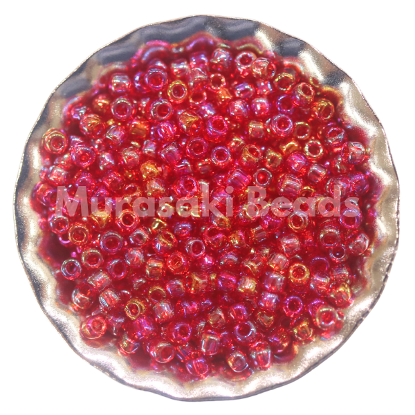 Murasaki Glass Seed Beads Size 11 - 254 Ruby Iridescent