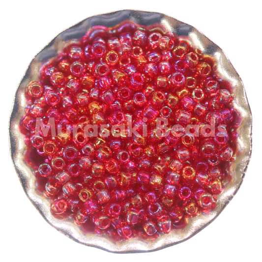 Murasaki Glass Seed Beads Size 11 - 254 Ruby Iridescent