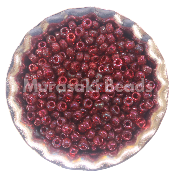 Murasaki Glass Seed Beads Size 11 - 315 Cranberry Iris Luster