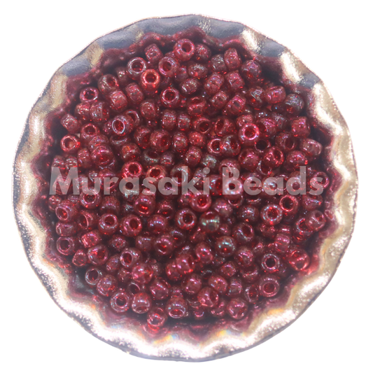 Murasaki Glass Seed Beads Size 11 - 315 Cranberry Iris Luster