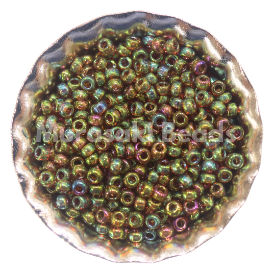 Murasaki Glass Seed Beads Size 11 - 318I Root Beer Iris Luster