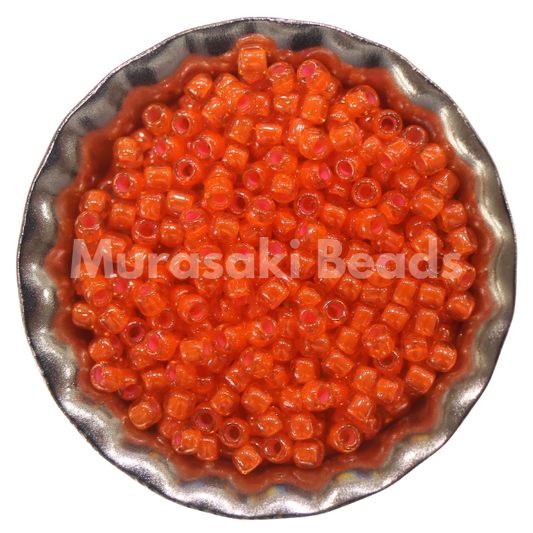 Murasaki Glass Seed Beads Size 11 - 393 Orange Sherbet Luster