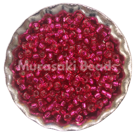 Murasaki Glass Seed Beads Size 11 - 40 Raspberry