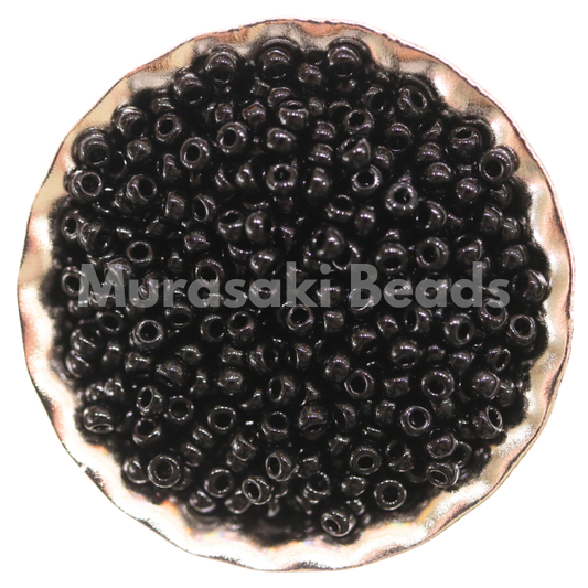 Murasaki Glass Seed Beads Size 11 - 401 Black
