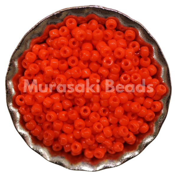Murasaki Glass Seed Beads Size 11 - 407 Red Orange