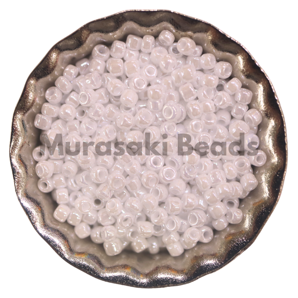 Murasaki Glass Seed Beads Size 11 - 420 White Luster