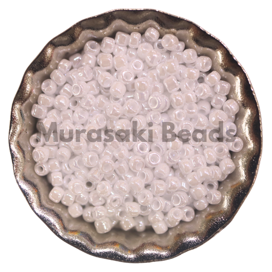Murasaki Glass Seed Beads Size 11 - 420 White Luster