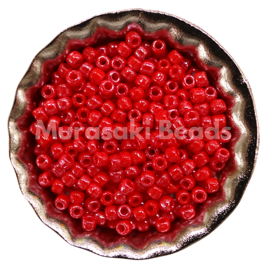 Murasaki Glass Seed Beads Size 11 - 426 Red Luster