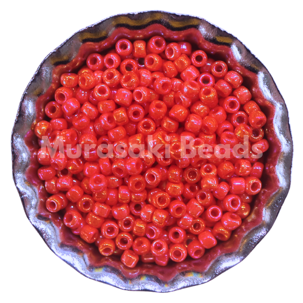 Murasaki Glass Seed Beads Size 11 - 426A Red Iridescent