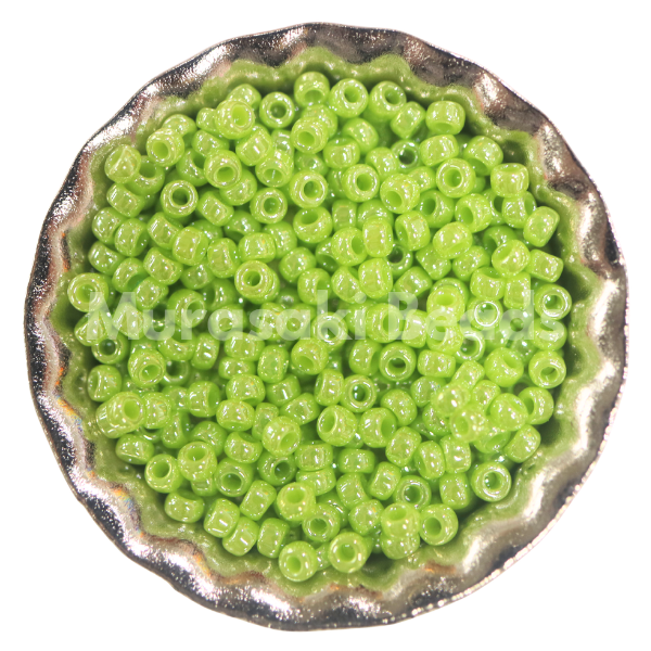Murasaki Glass Seed Beads Size 11 - 431A Lime Green Luster