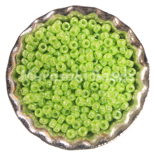 Murasaki Glass Seed Beads Size 11 - 431A Lime Green Luster