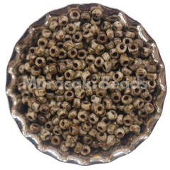 Murasaki Glass Seed Beads Size 11 - 4517 Brown Picasso
