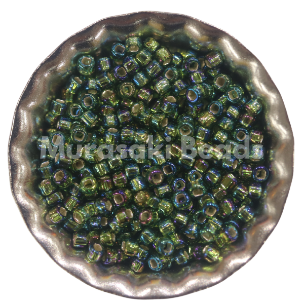 Murasaki Glass Seed Beads Size 11 - 650 Light Green Iridescent