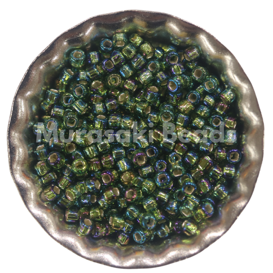 Murasaki Glass Seed Beads Size 11 - 650 Light Green Iridescent