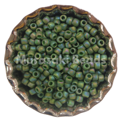 Murasaki Glass Seed Beads Size 15 - 1631 Olive Matte Iridescent