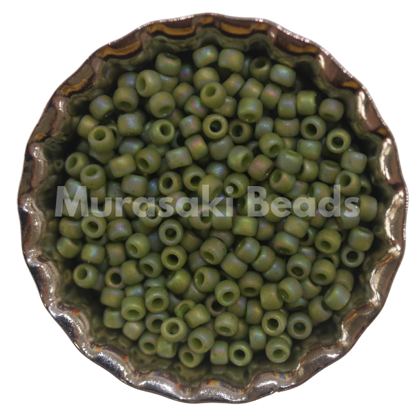 Murasaki Glass Seed Beads Size 15 - 1632 Honeydew Matte Iridescent