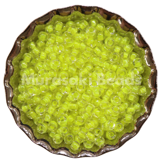 Murasaki Glass Seed Beads Size 15 - 206C Yellow Neon