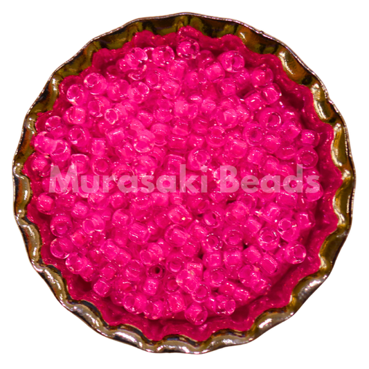 Murasaki Glass Seed Beads Size 15 - 207A Dark Pink Neon