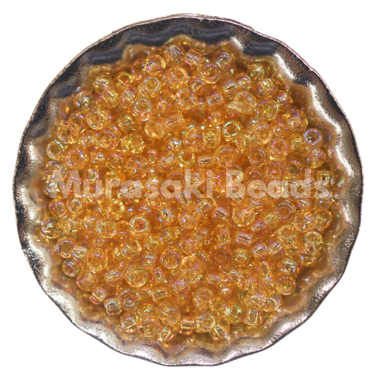 Murasaki Glass Seed Beads Size 15 - 251A Light Topaz Iridescent