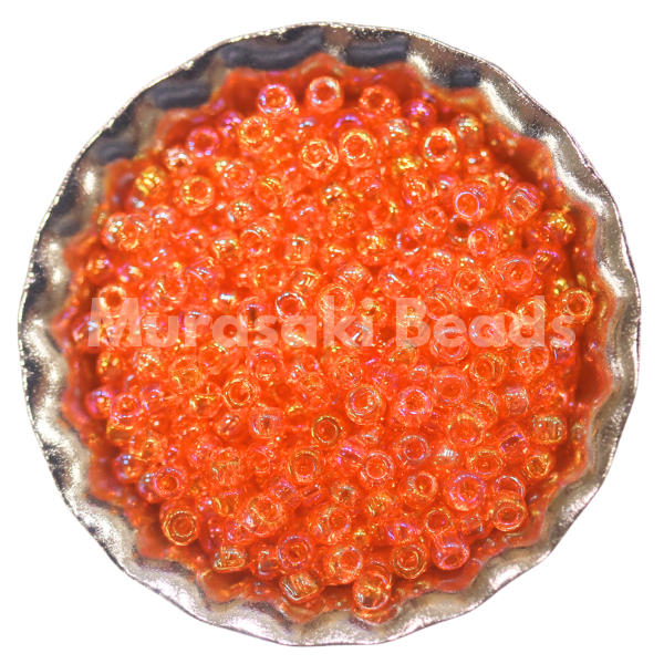 Murasaki Glass Seed Beads Size 15 - 253 Orange Iridescent