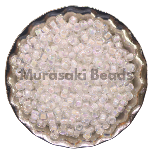 Murasaki Glass Seed Beads Size 15 - 284 White Iridescent