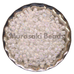 Murasaki Glass Seed Beads Size 15 - 284 White Iridescent