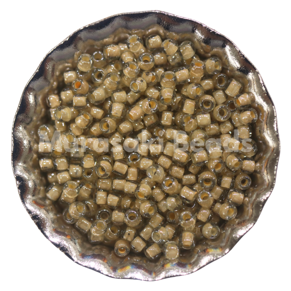 Murasaki Glass Seed Beads Size 15 - 329 Light Grey Peach Luster